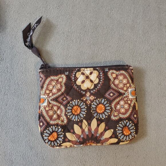 Retired Vera Bradley 3 Piece Purse & Wallet Set Women's Brown Floral Pasley Set - Picture 4 of 16